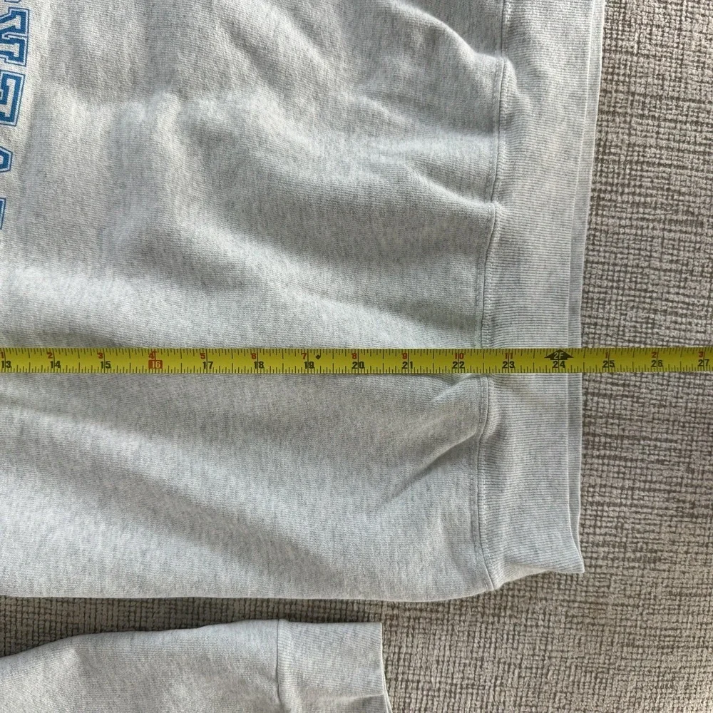 Vintage 90's Chevron University Sweatshirt Sz Large Grey Distressed Oil‎